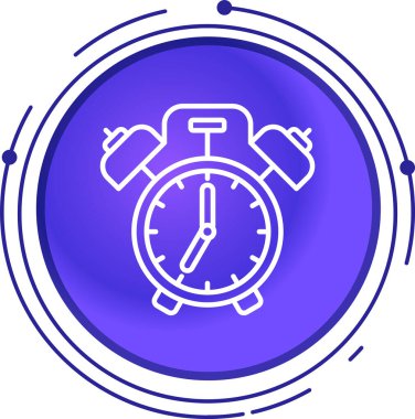 Alarm saat simgesi modayla izole edilmiş arkaplan