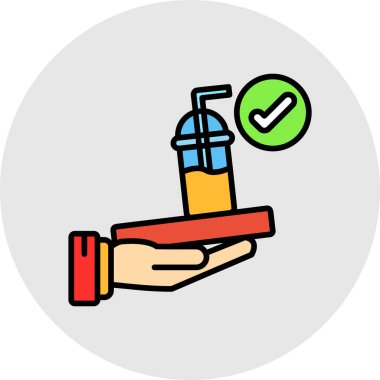 Gıda simgesinin vektör illüstrasyonu