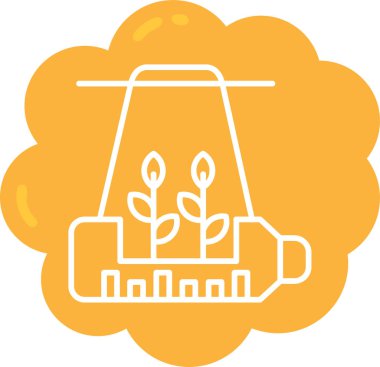 Bitki. Web simgesi basit illüstrasyon