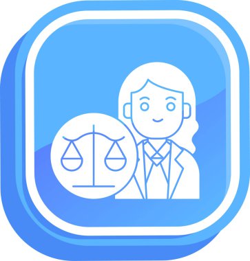 Adalet. Web simgesi basit illüstrasyon