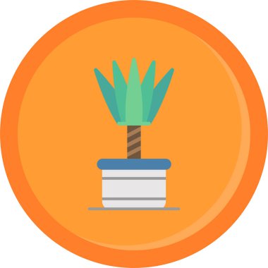 Bitki. Web simgesi basit illüstrasyon