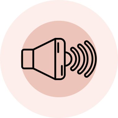 Bir hoparlör simgesinin vektör çizimi