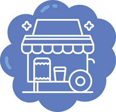 Cafe food kahve ikonu - taslak biçiminde