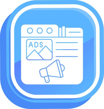 Tarayıcı reklam pazarlama simgesi - taslak biçimi