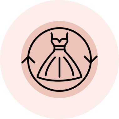 Elbise. Web simgesi basit illüstrasyon