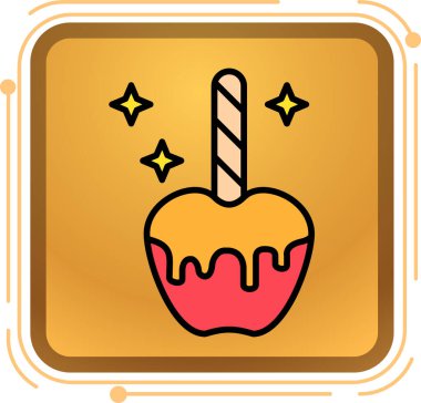 Şeker simgesinin vektör illüstrasyonu