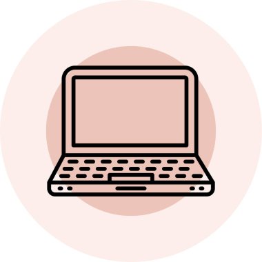 dizüstü bilgisayar simgesi. modern illüstrasyon düz stili.