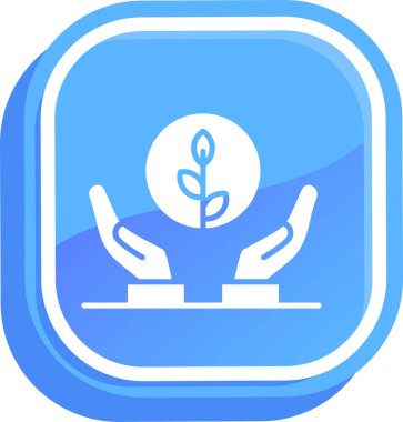 Bir bitki simgesinin vektör illüstrasyonu