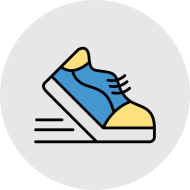 spor ayakkabısı ikon vektör illüstrasyonu