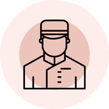 Avatar Adam simgesi. Web için insan vektör simgelerinin özet çizimi