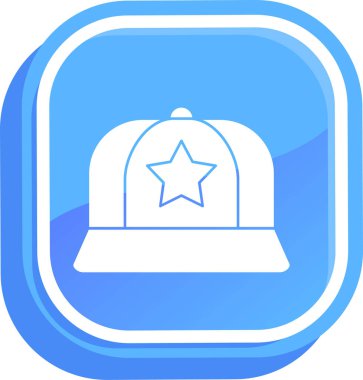 Yüzbaşı. Web simgesi basit illüstrasyon