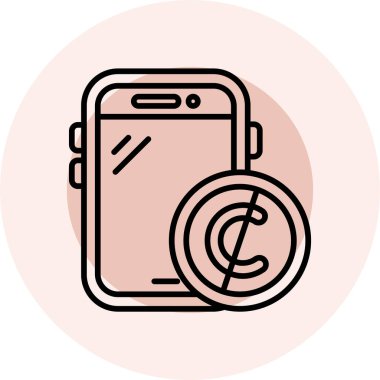 Akıllı saat simgesine sahip akıllı telefon, vektör illüstrasyonu