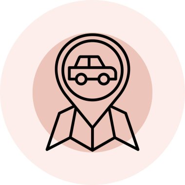 taksi simgesi vektör illüstrasyonu