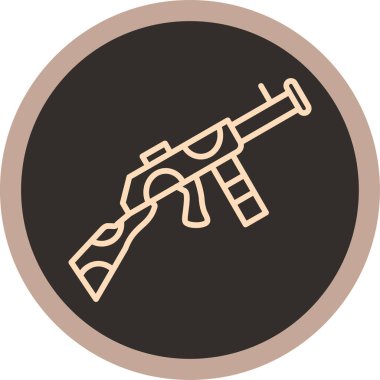 silah modern simgesi, vektör illüstrasyonu