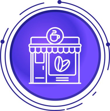 renkli kahve dükkanı simgesi