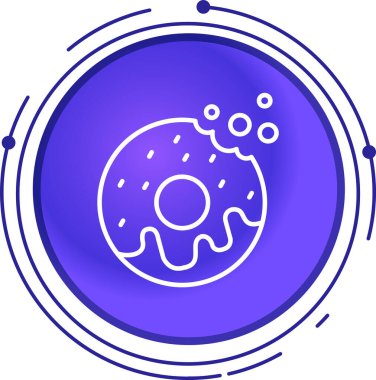 Line Fish simgesi beyaz arkaplanda izole edildi. Renkli taslak konsepti. Vektör.