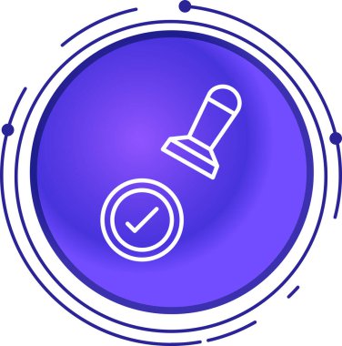 Beyaz arka planda izole edilmiş siyah çizgi, tahta balta ikonu. Balta Jack Axe. Noktalı daire çizimi. vektör.