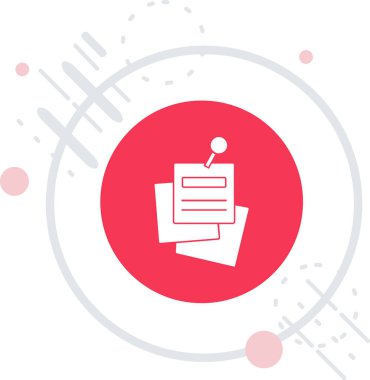 Beyaz arkaplanda izole edilmiş belge simgesine sahip pano. resimleme