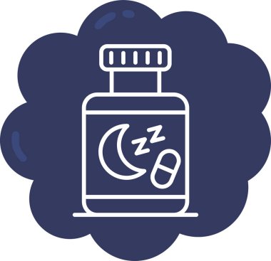 gece modern basit vektör simgesi, vektör illüstrasyonu