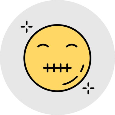 Moda Biçimli Emoji Simgesi İzole Arkaplan