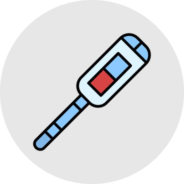 Termometre. Web simgesi basit illüstrasyon