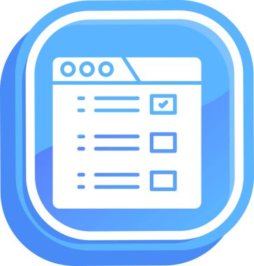 Kontrol listesi. Web simgesi basit tasarım