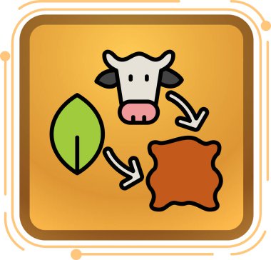 İnek simgesi. İnek vektör simgesi web için basit örnek