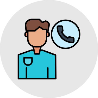 Çağrı. Web simgesi basit illüstrasyon