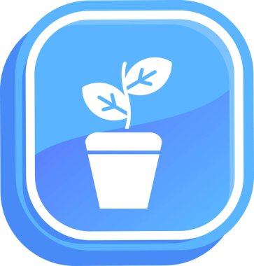 Bitki. Web simgesi basit illüstrasyon