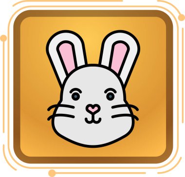 Paskalya yumurtası vektör tasarımı olan tavşan