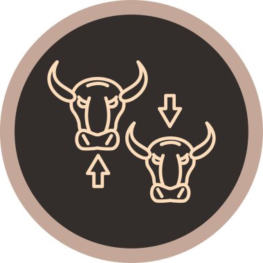 inek simgesi vektör illüstrasyonu