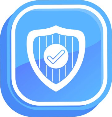 Bir kalkan simgesinin vektör illüstrasyonu