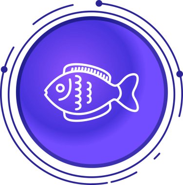 Çizgi Köpekbalığı simgesi beyaz arkaplanda izole edildi. Renkli taslak konsepti. Vektör