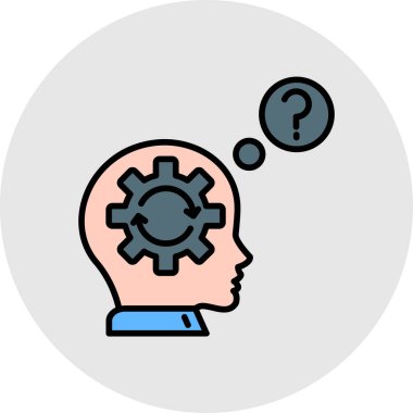 beyin ikonu vektör illüstrasyonu