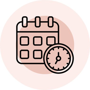 Zaman simgesi vektör illüstrasyonu