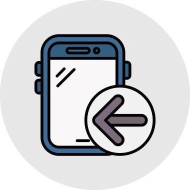 Cep telefonu simgesi, vektör illüstrasyonu