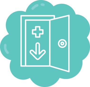 Tıbbi bir simgenin vektör illüstrasyonu