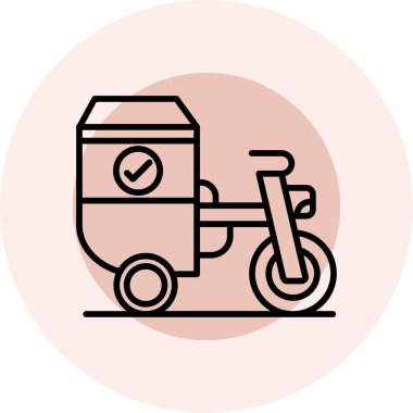 Teslimat vektör satırı simgesi