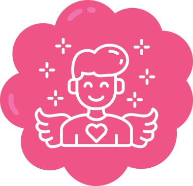 Aşk. Web simgesi basit illüstrasyon