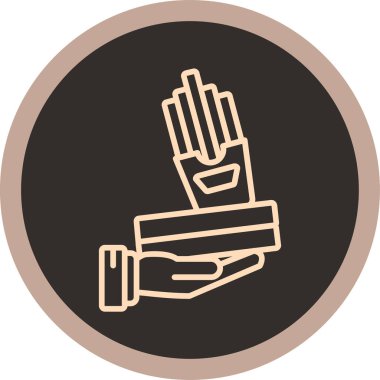 Sigarayı tutan elin vektör çizimi