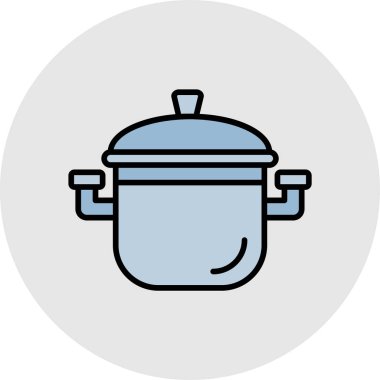 Pişirme vektör satırı simgesi