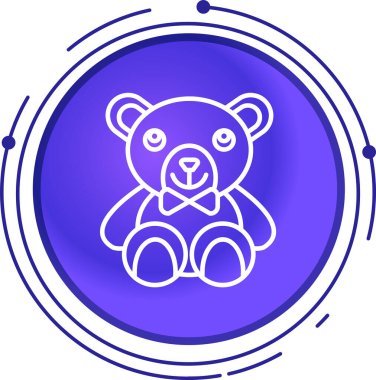 Beyaz arka planda kalp ikonu olan çizgi ayısı. Renkli taslak konsepti. vektör