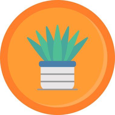 Kaktüs. Web simgesi basit illüstrasyon