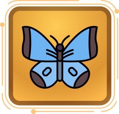 Kelebek kare vektör tasarımı illüstrasyonu