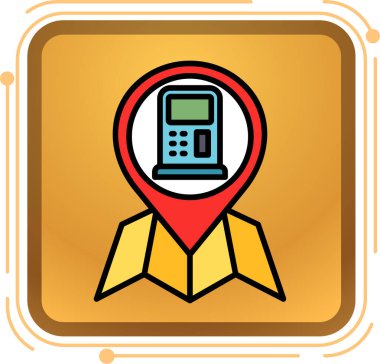 harita simgesinin vektör illüstrasyonu