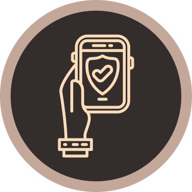 Cep telefonu. Web simgesi basit illüstrasyon