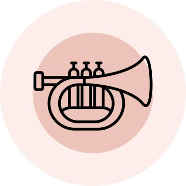 Müzik enstrümanı simgesinin vektör çizimi