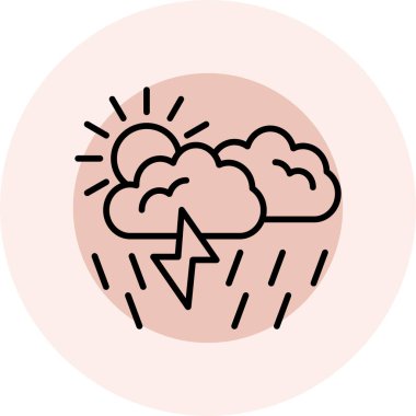 Yıldırım. Web simgesi basit illüstrasyon