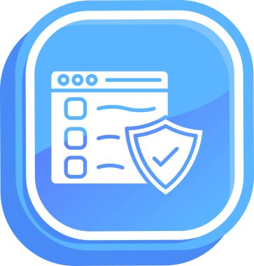 Web simgesi. Kalkanın vektör çizimi