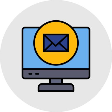 E-posta. Web simgesi basit illüstrasyon